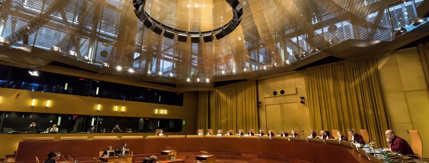Una vista ante el Tribunal de Justicia de la Unión Europea (TJUE)