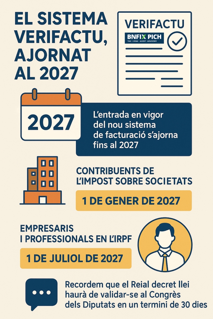 verifactu infografía aplazamiento pich